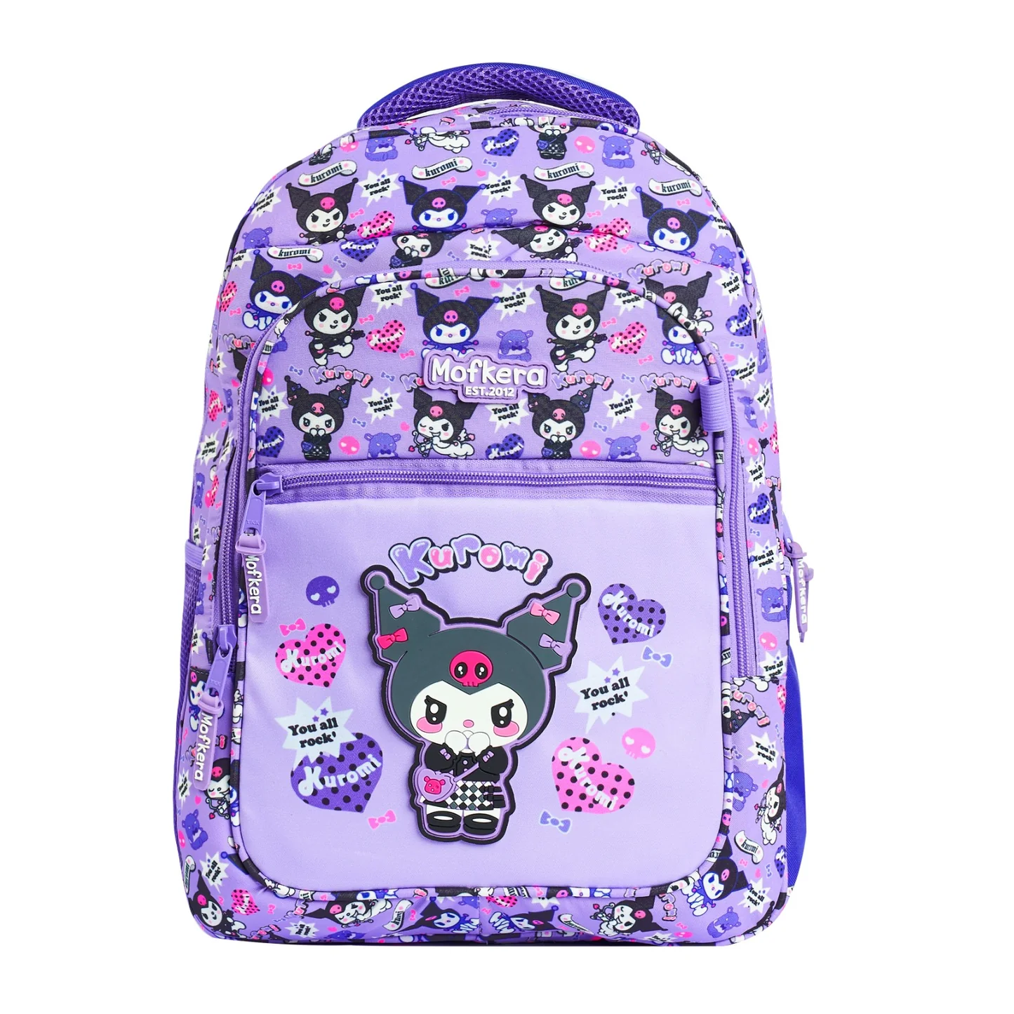 KUROMI BACKPACK COLOR & STYLE,W/5PCS WASHABLE MARK Kids Backpack Daily Use