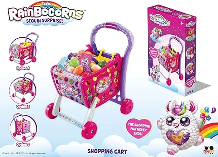 ZURU Rainbocorns Shopping Cart Playset with Fruits and Vegetables