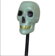 White Ghost Head Staffs