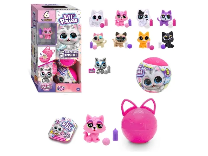 Cute Club Lil Kitties Collectible features adorable mini kitty figures with charming designs and playful personalities, perfect for imaginative pet play.