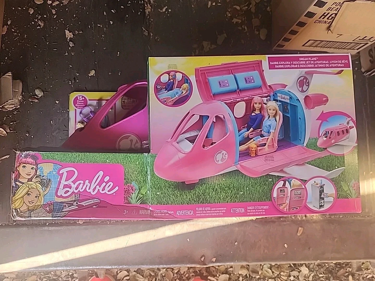 Barbie Dreamplane Airplane Playset with 15+ Doll-Sized Accessories, Including Puppy, Snack Cart, Reclining Seats and More (Amazon Exclusive)